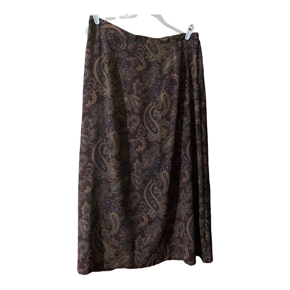 Studio 32 Maxi Banded Front Elastic & Zip Back Paisley Skirt Tall Plus Size 20